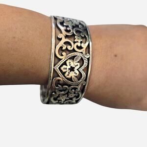 Brighton retired silver heart filigree bracelet
